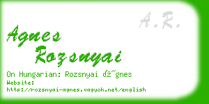 agnes rozsnyai business card